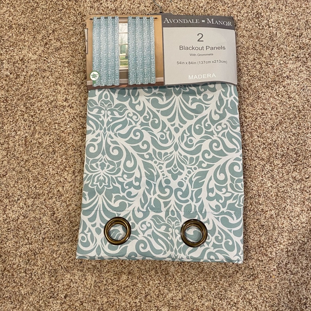 Aqua Blackout Curtains